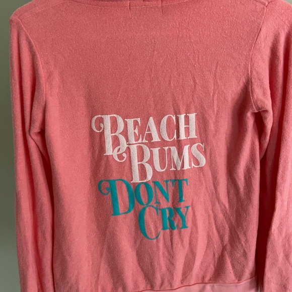 NWOT Wildfox “Beach Bums Don’t Cry” BBJ jersey vacation Hoodie 10 - Picture 3 of 3